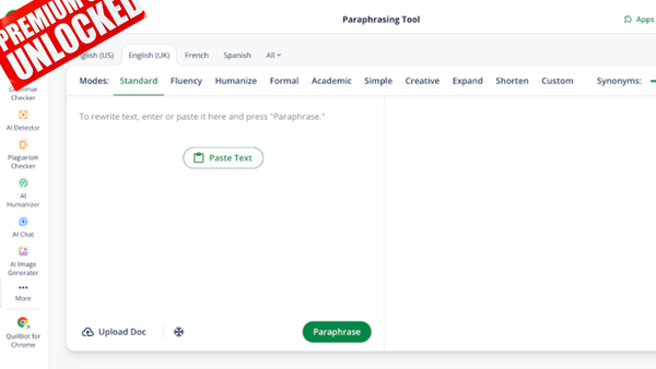 Premium AI Paraphraser & Summarizer (Unlimited)