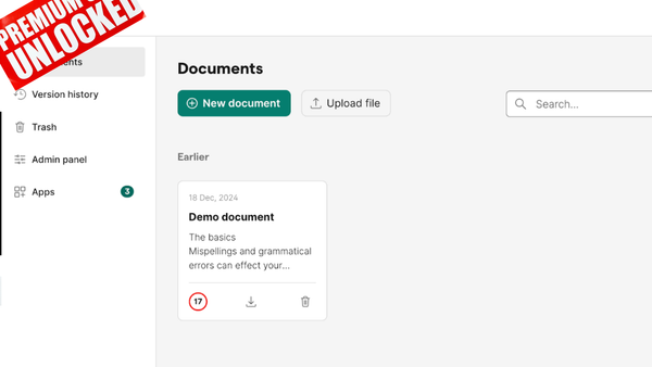 Advanced AI Writing Assistant & Grammar Checker (Premium)