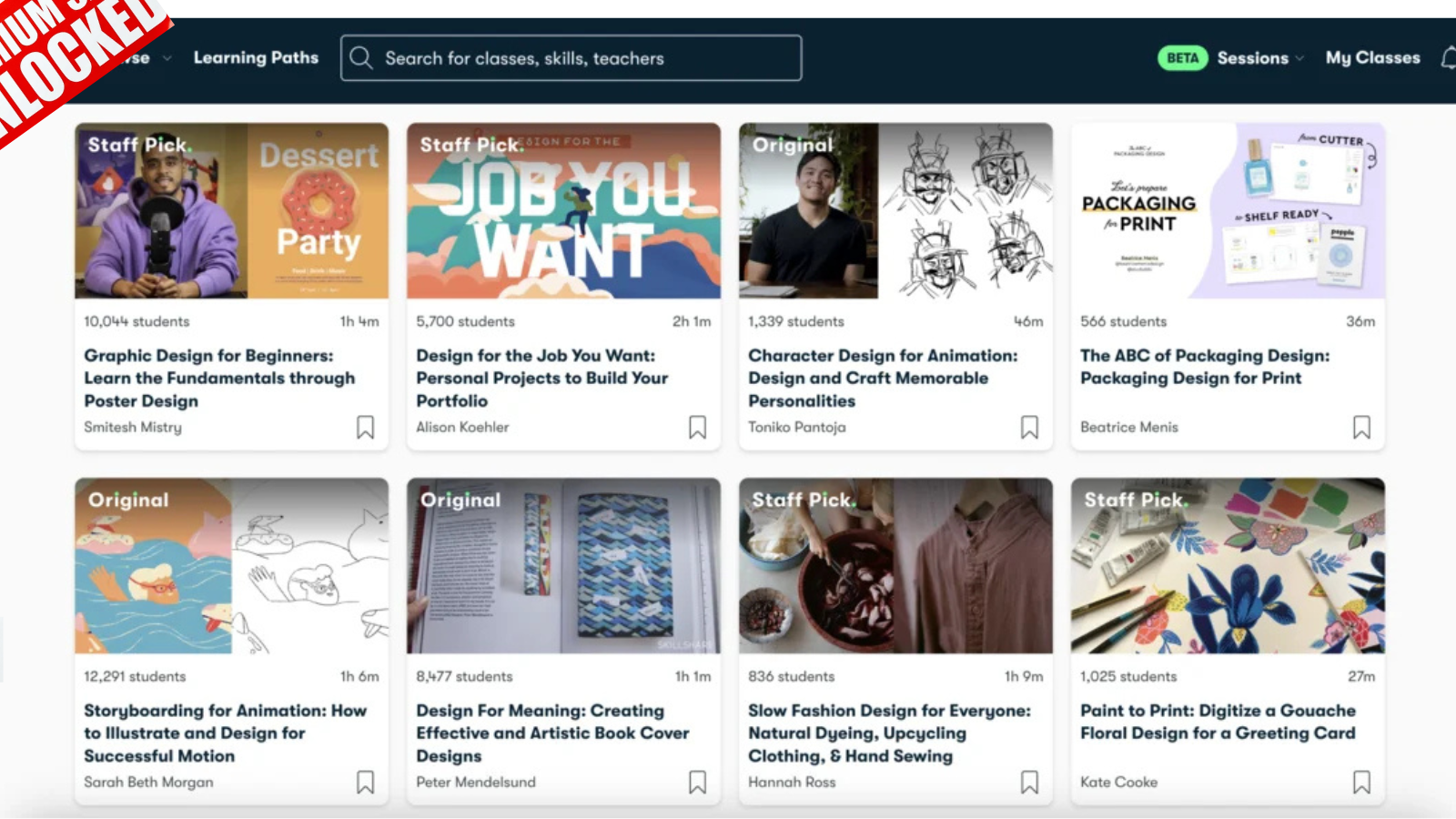 Unlimited Creative Classes & Workshops (Premium Access)